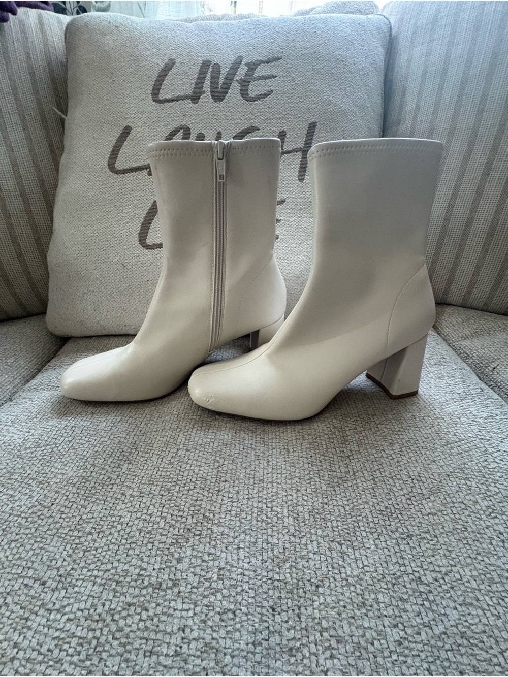 Target Cream Women's Block Heel Ankle Boots